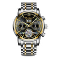 Automatic Tourbillon Style Watch – Chronograph & Full Calendar with Hidden Clasp Bracelet