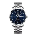 Full Calendar Chronograph Watch – Roman Numeral Dial with Hidden Clasp Bracelet
