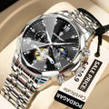 Premium Men's Chronograph Watch – Stainless Steel, Luminous, 3Bar Water‑Resistant